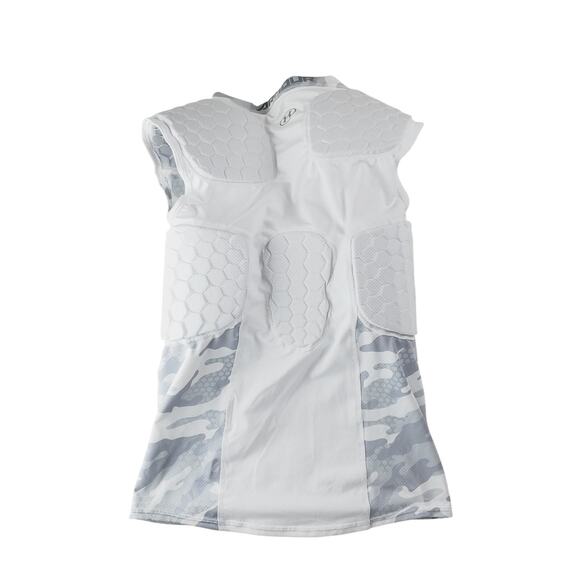 Under Armour Shirt Youth Large White Gray Camo Gameday M Hex Pad Padded Football - Picture 5 of 12